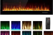 127cm Recessed Wall Mounted Electric Fireplace Insert Electric Fire with Touch Screen Control Panel, Remote Control, 750/1500W, Crystal Setting (FREE POSTAGE)