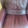 Leather Burgundy Couch Image 5