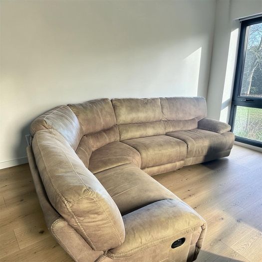 Large Beuge corner recliner sofa + matching 2 seater