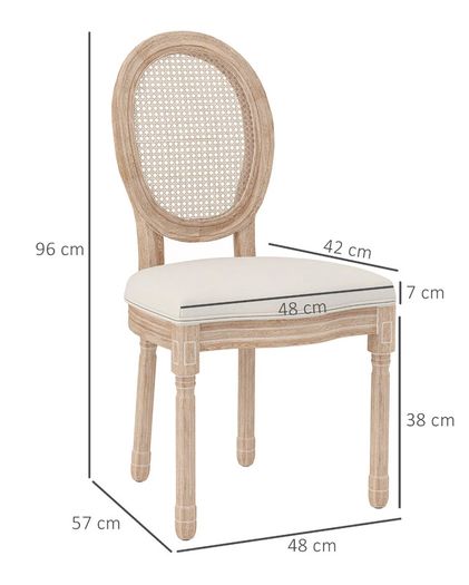 Set of 2 Dining Chairs Kitchen Chairs, Vintage Design