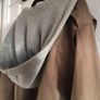 Khaki Zara jacket with detachable grey hood Image 2