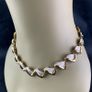 Gorgeous Vintage Gold Tone Enameled Choker Necklace Image 6