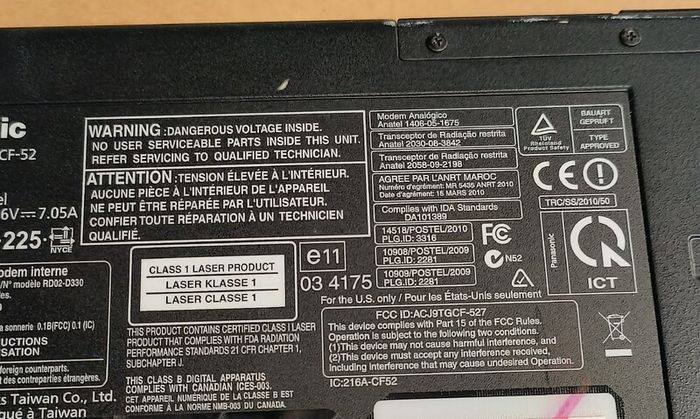 Panasonic Toughbook CF-52 15.4" Laptop - Core i5 CPU M20 @ 2.40 GHz, 4GB RAM 120GB SSD Windows 10 Pro