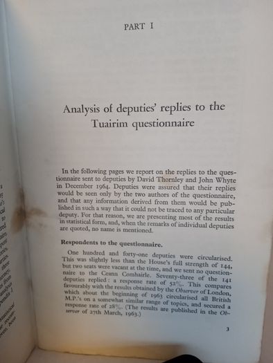 Dail Deputies: Their Work, Its Difficulties, Possible Remedies by John Whyte (HQ732)