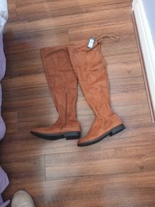 Primark  Over The  Knee  Tan Boots.  Size 7.  B.N.W.T