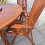 Round Table with 6 chairs & parasol Image 7