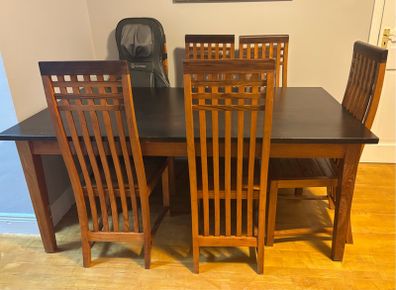 Dinning table and 6 chairs