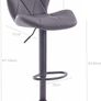 Set Of 2 Modern Luna Padded Swivel Height Adjustable Faux Leather Breakfast Kitchen Barstools Chairs (FREE POSTAGE) Image 4