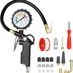 Tyre Pressure Gauge, 220 PSI Tyre Inflator with Pressure Gauge Air Compressor, Valve Air Chuck for Heavy Duty Car Motorcycle Bicycle