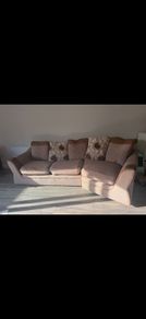 Brown couch with pull out bed