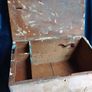 Can post Small antique trunk, carpenters toolbox Image 8