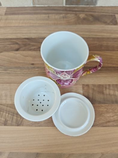 Teacup with Strainer and Spoon