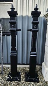Pair of cast iron gate posts