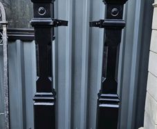 Pair of cast iron gate posts