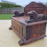 Wooden miniature vintage bench with music box Image 7