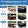 Garden Furniture Outdoor Patio table Covers Rectangular Cover Windproof, Waterproof & Anti-UV for Chair and Table Rattan Sofa Cover Image 7