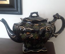 vintage black teapot