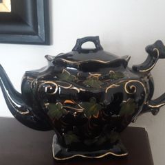 vintage black teapot