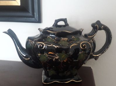 vintage black teapot