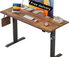 Electric Standing Desk, 120 x 60 cm Height Adjustable Sit Stand Desks