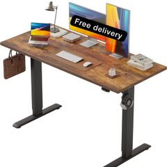 Electric Standing Desk, 120 x 60 cm Height Adjustable Sit Stand Desks