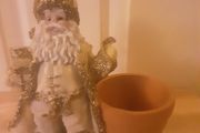 Old Style Christmas Santa Claus/St. Nicholas with Plant Pot