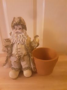 Old Style Christmas Santa Claus/St. Nicholas with Plant Pot