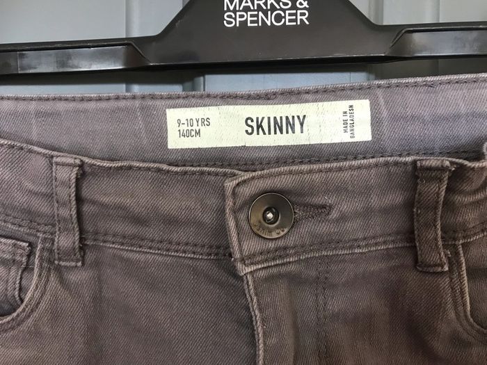 Tesco charcoal grey girls jeans aged 9-10 years