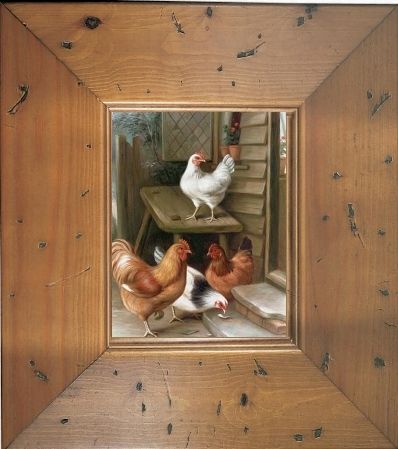 A Pair of Oleography Farmyard Pictures