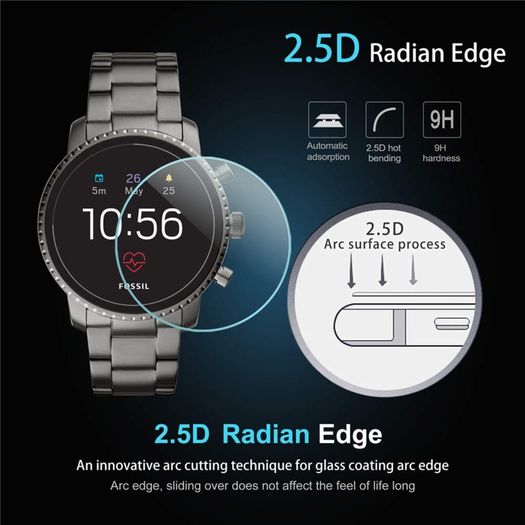 Fossil Q Explorist HR Explorist HR Gen 4 Smartwatch Screen Protector Tempered Glass 2.5D 9H Hardness