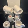 Bodum Tea & Coffee Set With Storage stacking stand & extras.  White.  Danish Brand In Excellent Condition. Image 3