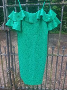 River Island emerald green lace dress (free post)