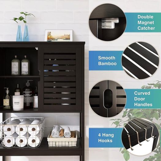 Bathroom Storage Shelf with Cabinet