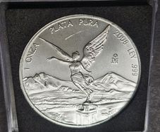 2008 Mexico Libertad 1 Oz .999 Silver Bu Coin
