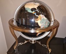 Multi gemstone handmade Globe with compass