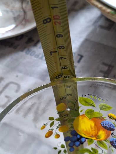 1950s Glass Juice Jug Large Vintage Pitcher with Fruit Floral Pattern no chips or cracks