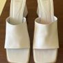 Wide Heel Soft Elegant Leather Sandal Mules Sz 6 / Eu 39. Colour Cream Immaculate. Zara Image 7