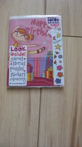 Girls 6 + greeting card with games, puzzles, stories, puzzles, colouring all in one card!