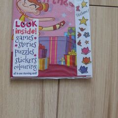Girls 6 + greeting card with games, puzzles, stories, puzzles, colouring all in one card!