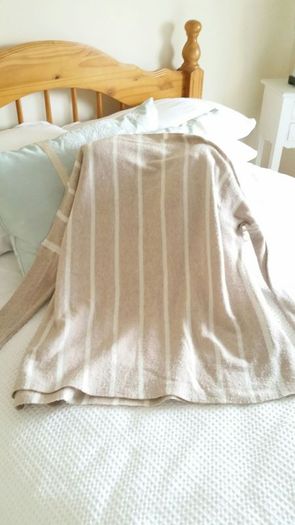 Cream/Beige Striped Jumper/Poncho