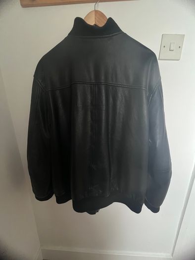 Mens Leather Bomber Jacket