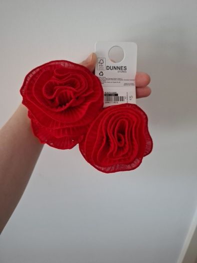 Red Rose Hair Clips