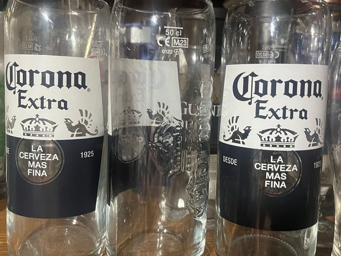 corona extra beer pint glasses