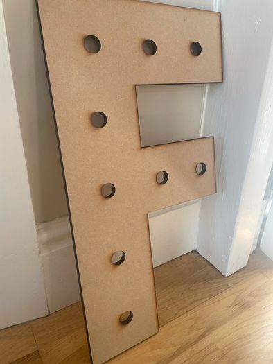 Wooden letter F