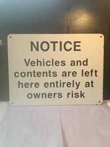 Heavy Duty Cast Aluminum Notice Sign