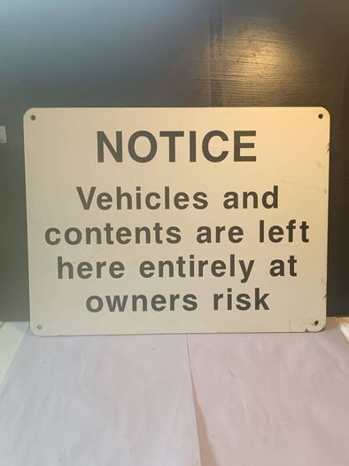 Heavy Duty Cast Aluminum Notice Sign