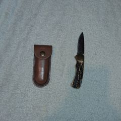 Puma 4 Star Solingen 745 W/ Antler PHandle and leather case
