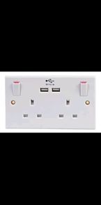Double USB port wall sockets