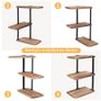 BRAND NEW Rustic Industrial Wood Shelf Wall Mount Corner Rack Display Decor Organizer for Bedroom Kitchen Bathroom Image 4
