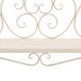 Garden Bench 132 cm Metal Antique White Image 5